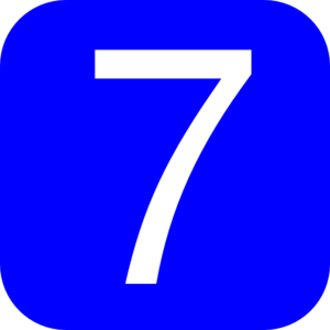 Blue, Rounded, Square With Number 7 Clip Art at Clker.com - vector clip ...