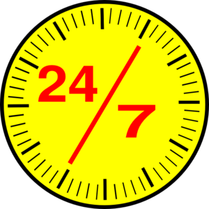 24 7 Clock Clip Art