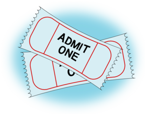 Tickets With A Blue Background  Clip Art