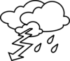 Stormy Outline Clip Art