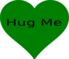 Green Hug Me Heart Clip Art