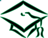 Graduation Cap (green Outline) Clip Art
