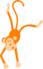 Orange Monkey Clip Art