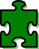 Green Puzzle Piece 3 Clip Art
