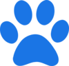 Blue Paw Print Clip Art