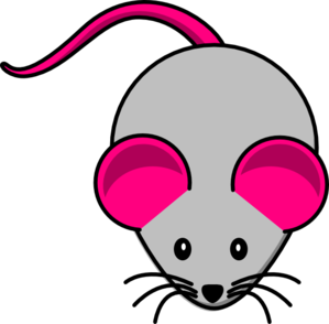 Grey Pink Mouse Clip Art