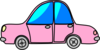 Car Pink Transport Cartoon Clip Art