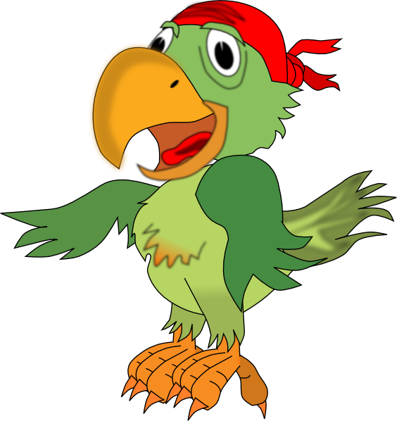 Pirate Parrot Clip Art at Clker.com - vector clip art online, royalty