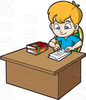 Free Clipart Of Child Doing Homework Image