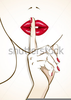 Clipart Finger Over Mouth Image