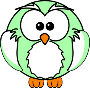 Green And White Owl Clip Art