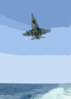 F/a-18 Hornet Makes Arrested Landing Aboard A Carrier At Sea. Clip Art