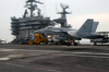 An F/a-18 Hornet, Assigned To The Gladiators Of Strike Fighter Squadron One Zero Six (vfa-106) Performs A Touch And Go. Image