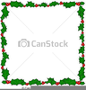 Free Christmas Clipart Holly Border Image