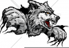 Football Wolf Clipart Image