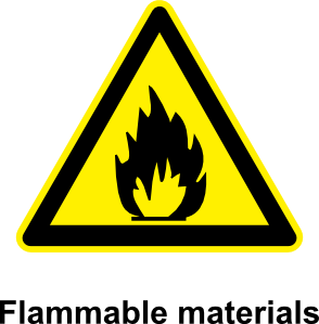 Sign Flammable Materials Clip Art