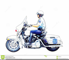 Cop Motorcycle Clipart Image