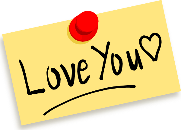 Thumbtack Note Love You Clip Art at Clker com vector 