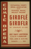 Cuyahoga County Opera Association And Federal Music Project Present  Giroflé Girofla  By Charles Le Coq Comic Opera. Image