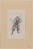 [samurai, Standing, Facing Left, Wearing Armor And Holding A Bow, Also Has Arrows And A Sword] Image