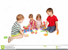 Children Playing Clipart Black And White Image