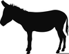 Donkey Silhouette Clipart Image