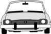 Car Front View With Extended Windshield Clip Art