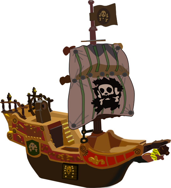 Pirate Ship Clip Art at Clker.com - vector clip art online, royalty