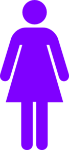 Purple Female Restroom Symbol Clip Art