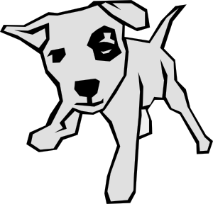 Dog 03 Drawn With Straight Lines Clip Art