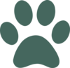 Green Paw Print Clip Art