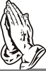 Praying Hands Black And White Clipart Image