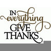 In All Things Give Thanks Clipart Image