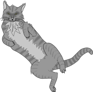 Davidone Gray Cat Clip Art