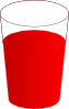 Drinking Glass, With Red Punch Clip Art