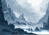 Snowy Mountains Painting Image