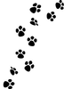 Dog Prints Paw Bones Microsoft Clipart Image