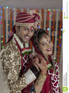 Hindu Bride And Groom Clipart Image