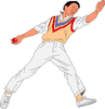 Cricket Bowling Clipart Image