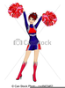 Basketball And Cheerleading Clipart Image