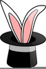 Magic Hat And Rabbit Clipart Image