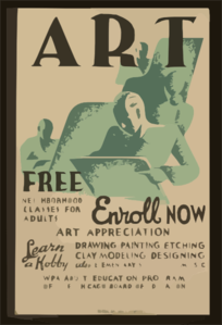 Art - Free Neighborhood Classes For Adults ... Enroll Now Clip Art