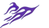 Left Blue And Purple Flame  Clip Art