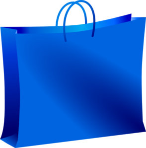 Blue Shopping Bag Clip Art