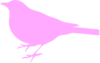 Pink Bird Silhouette 2 Clip Art