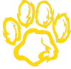 Wildcat Paw Golden Clip Art
