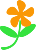 Orange Flower Stem Clip Art