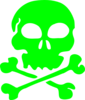 Skull Green Clip Art