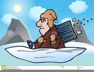 Man Shoveling Snow Clipart Image