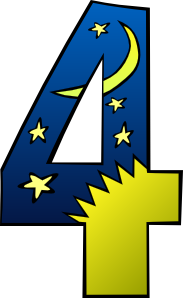 Creation Day 4 Number Clip Art